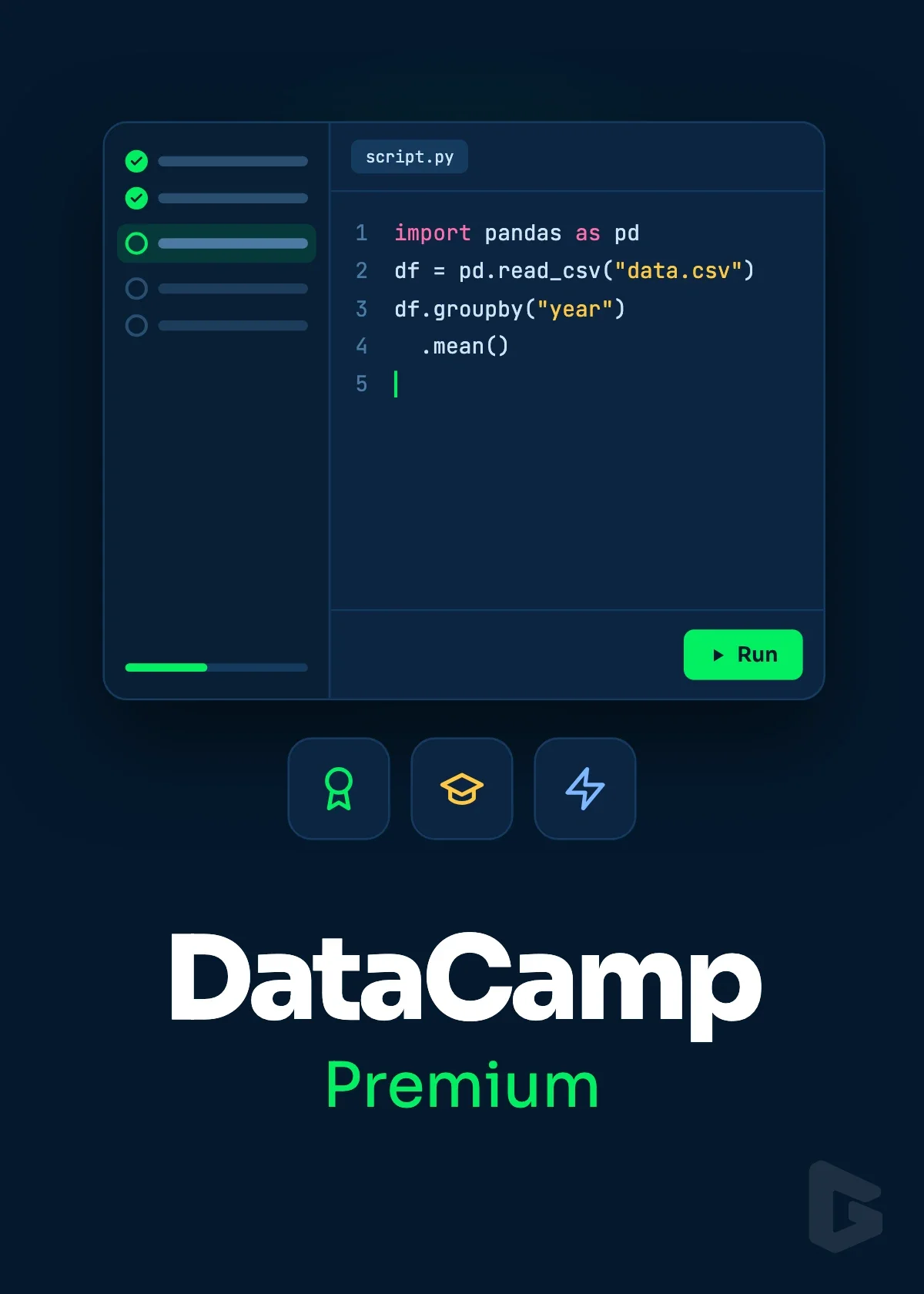 DataCamp Premium — Private 12-month account