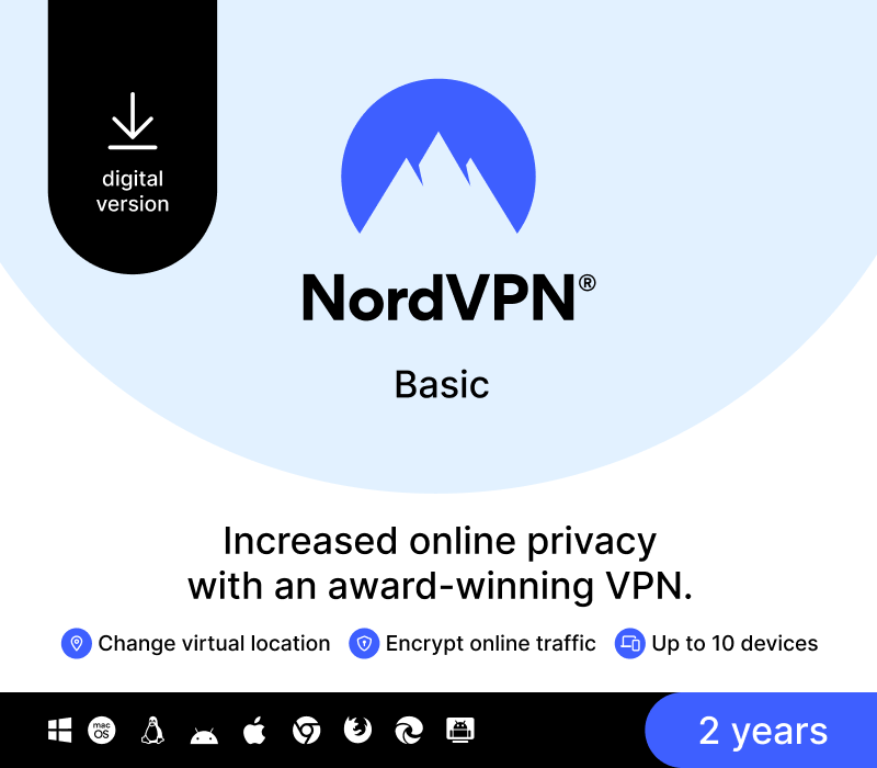NordVPN Basic CA (2 Years / 10 Devices) Activation Key