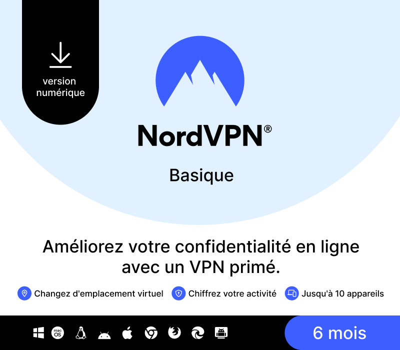 NordVPN Basic FR Activation Key (6 Months / 10 Devices)