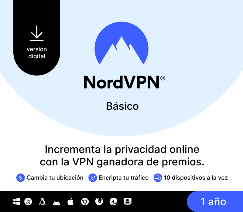 NordVPN Basic ES (1 Year / 10 Devices) Activation Key